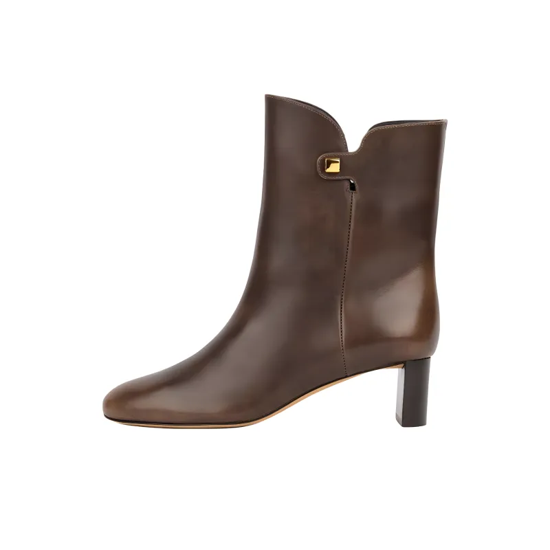 MAISON SKORPIOS Gaby Ankle Boots 5cm Women's Brown-0