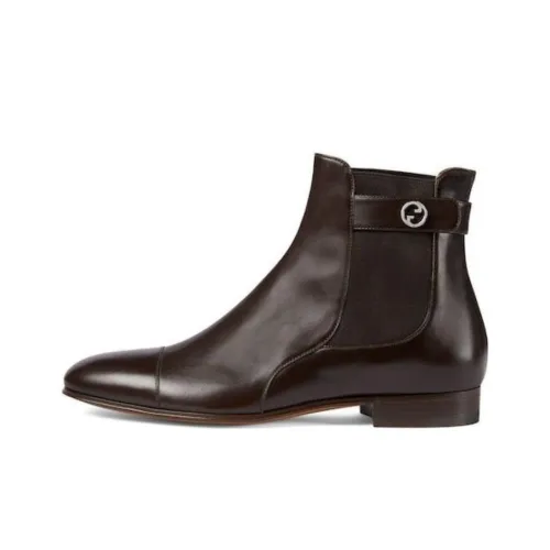 GUCCI Blondie Chelsea Boots Men's Brown