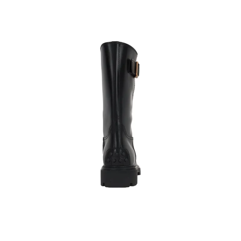 TOD'S Buckle Detailed Round Toe Boots Women's-3