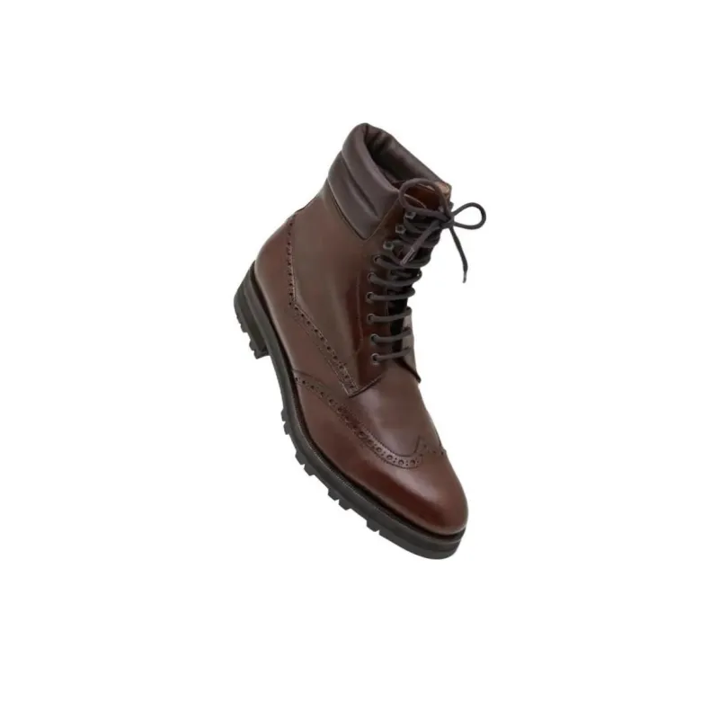 MANOLO BLAHNIK Sapele Ankle Boots Men's Brown-3
