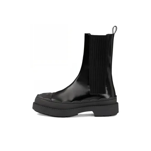 GUCCI Interlocking G logo Leather Boots