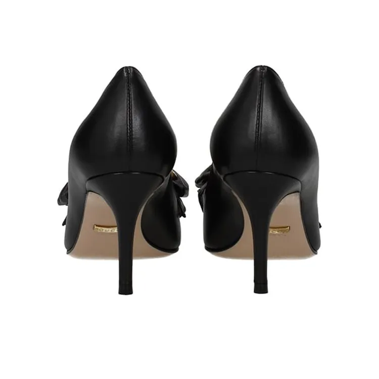 GUCCI Slim Heel High Heels Women's Black-4