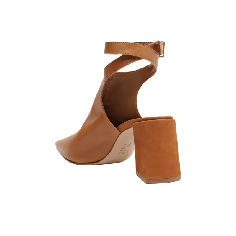 Schutz Kala Spool Heel High Heels 8cm Women's Brown-3