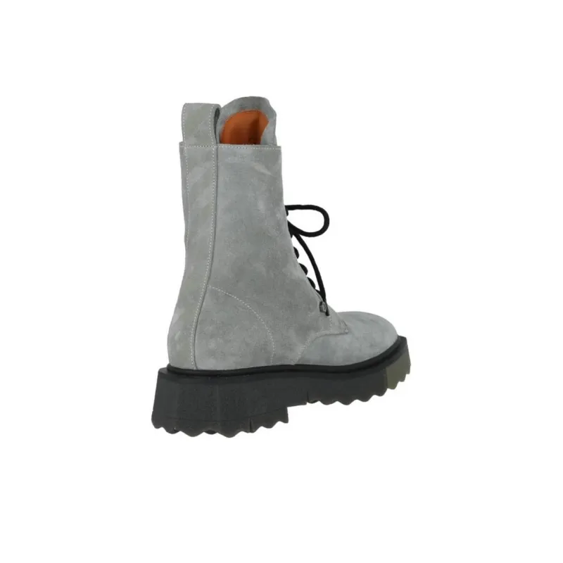 OFF-WHITE Spongesole Leather Ankle Boot Sand Black-4