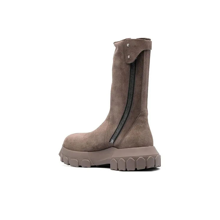 RICK OWENS/RO Bozo Tractor Ankle Boots Men's Brown-3