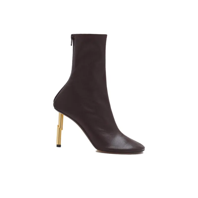 Lanvin Sequence 95mm Leather Ankle Boots-1