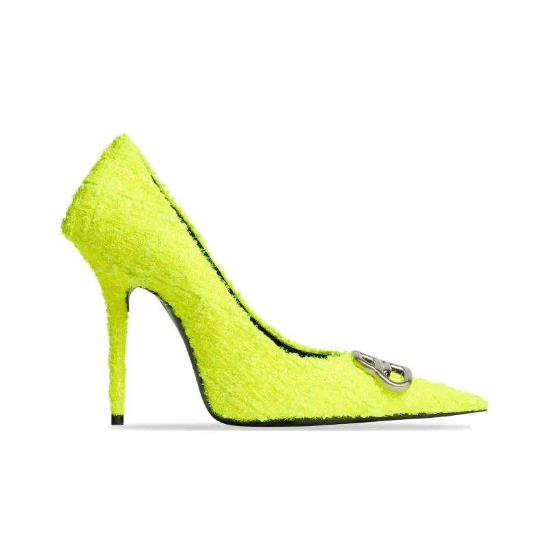 Balenciaga Knife Slim Heel High Heels 11cm Women's Neon Yellow-1