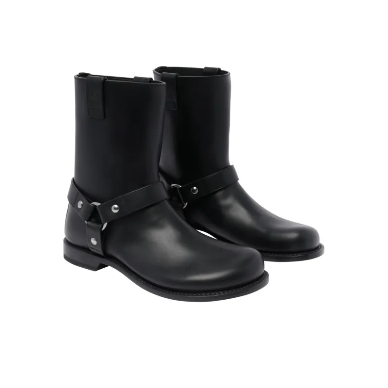 LOEWE Campo Ankle Boots 3cm Men's Black-3
