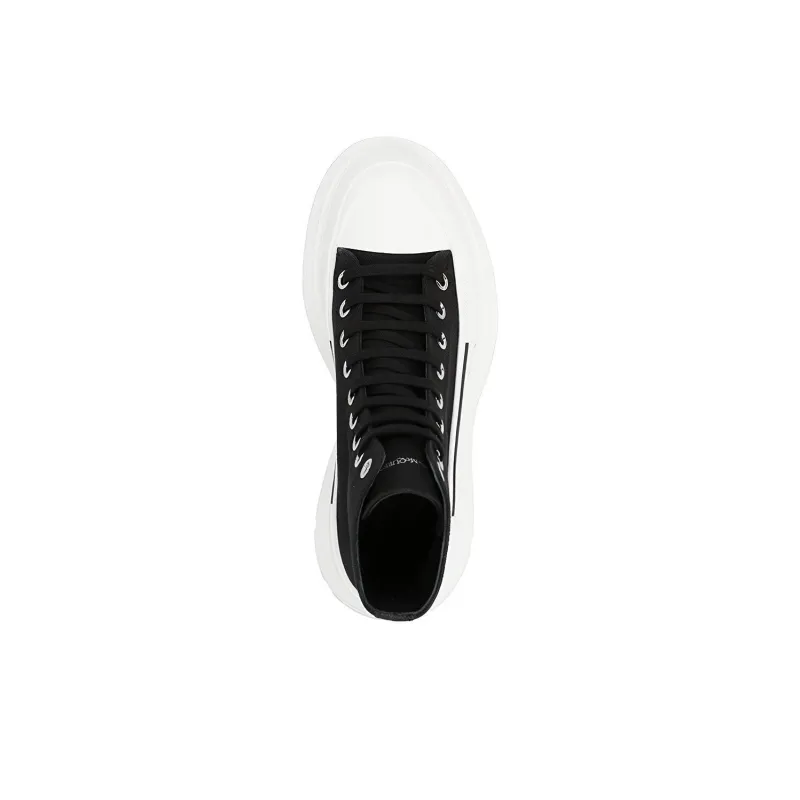Alexander McQueen Tread Slick Lace Up Boot 'Black White' Women's-3
