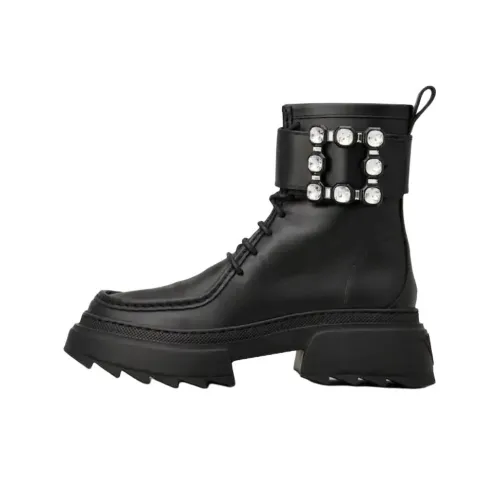 Roger Vivier Embellished Lace Up Boots Women's