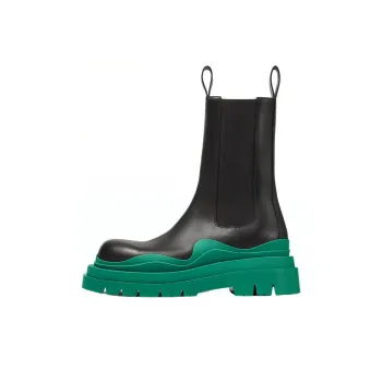 Bottega Veneta Tire Chelsea Ankle Length Chelsea Boots Women's Turquoise