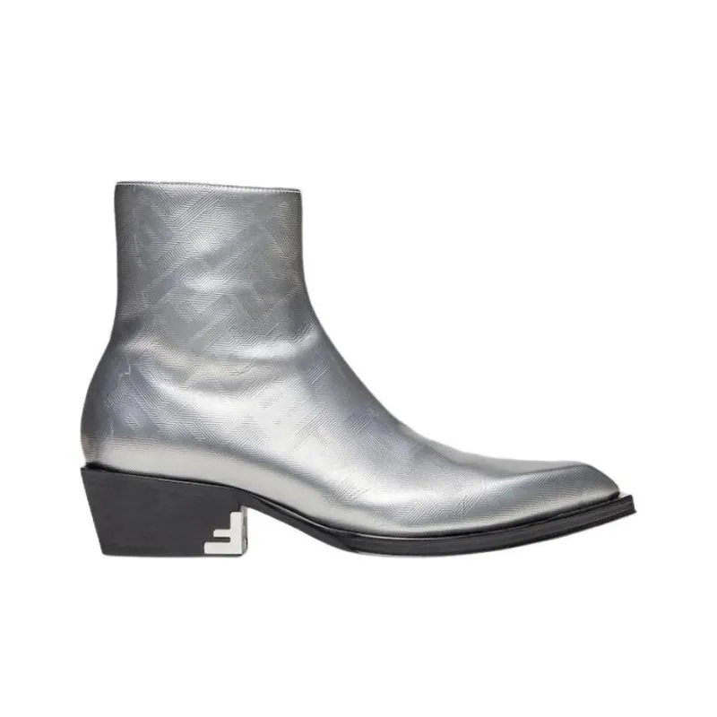 FENDI Ankle Boots Women's Silver-1