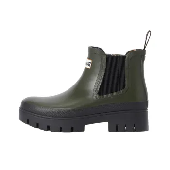 BARBOUR Halton Short Chelsea Boots 4cm Women's Green