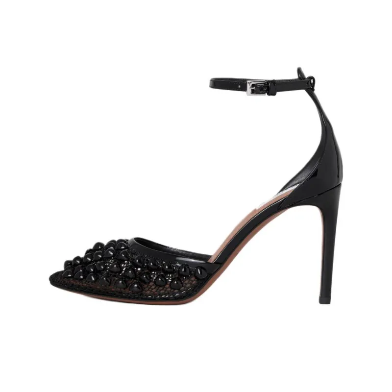 Alaia Slim Heel High Heels 9cm Women's Black-0
