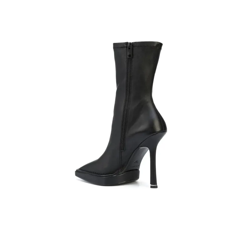 Alexander Wang Bardot Ankle Boots 13cm Women's Black-2