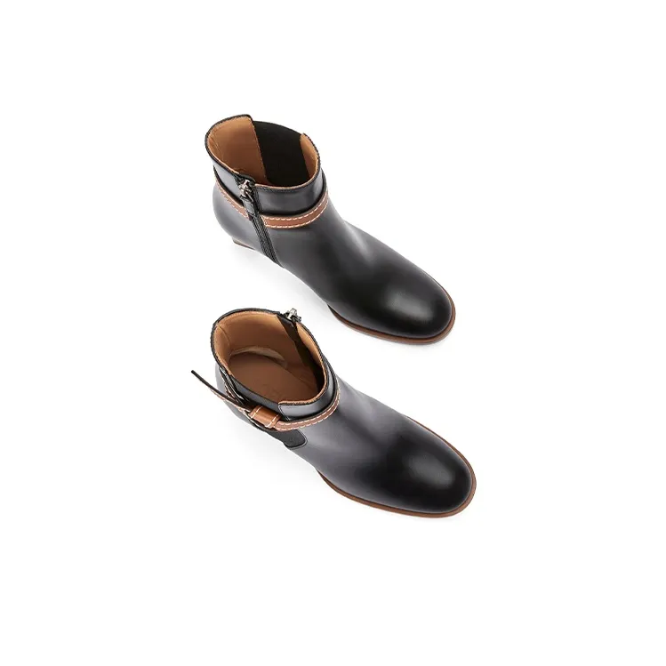LOEWE Gate Chunky Heel High Heels Women's Black-4