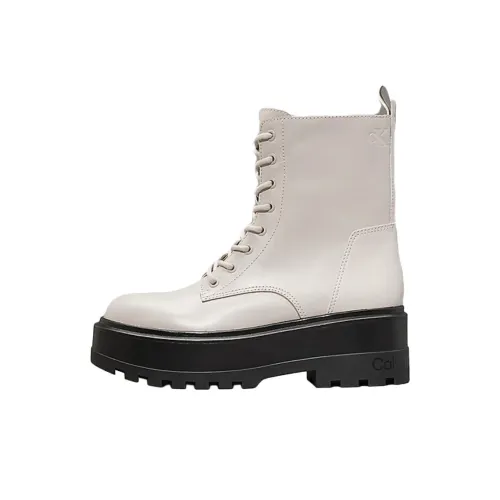 CKJ CALVIN KLEIN JEANS Ankle Boots 6cm Women's White