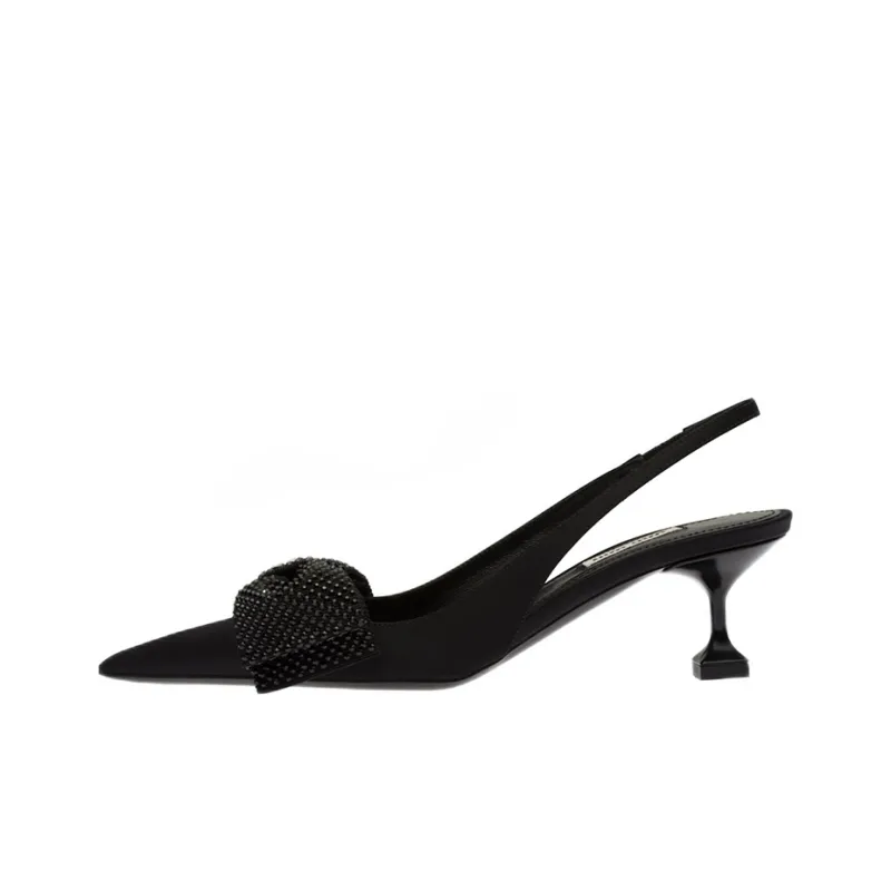 MIU MIU Cone Heel High Heels 5.5cm Women's Black-0