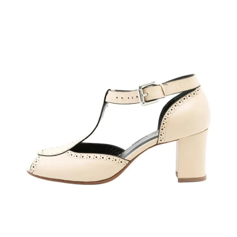 Sarah Chofakian Lalique Chunky Heel High Heels 5.5cm Women's White-0