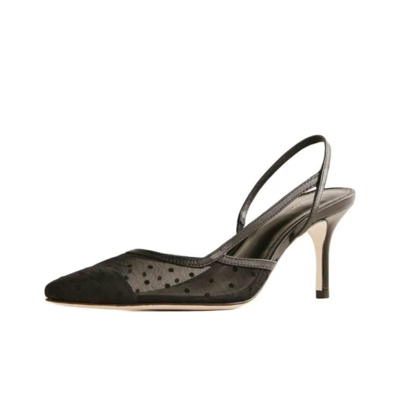 REFORMATION Whitnee Slim Heel High Heels 7.5cm Women's Black-0