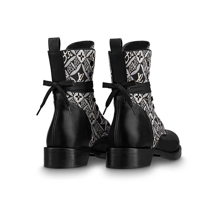 LOUIS VUITTON Metropolis Boots 'Black White Monogram' Women's-3