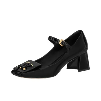 LOUIS VUITTON Shake Chunky Heel High Heels 5.5cm Women's Black