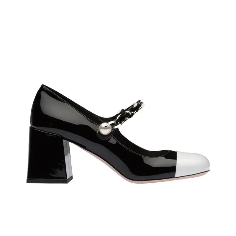 MIU MIU Two-tone Patent Leather 65mm Pumps-1