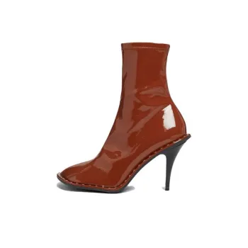 Stella McCartney Ryder Lacquered Ankle Boots