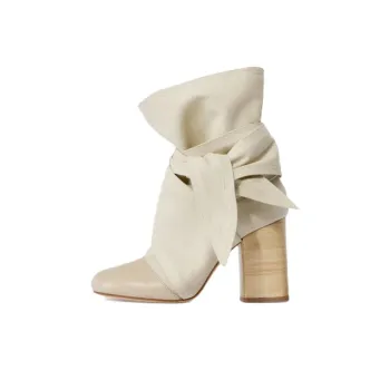 Lemaire Ankle Boots 9cm Women's Beige