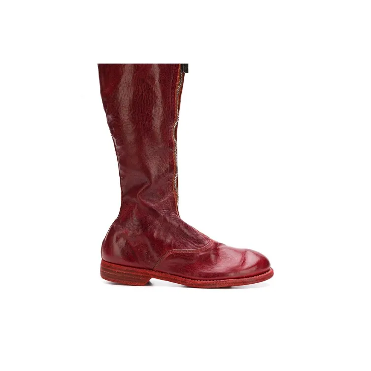 GUIDI Knee high Boots Women's Brown Red-1