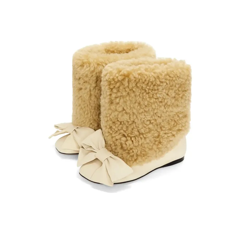 LOEWE Toy Ankle Boots Women's Beige Yellow-2