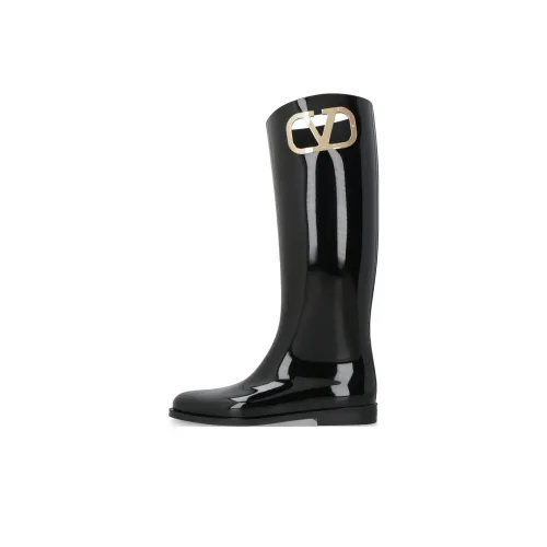 Valentino VLogo Type Round Toe Knee-High Boots Women's