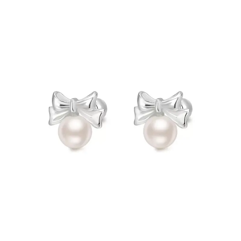 Kim Heng Hee S999 Fine Silver Stud Earrings Women's-0
