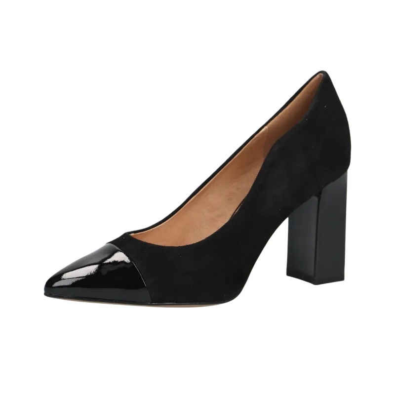 CAPRICE Effi Block Heel High Heels 8.5cm Women's Black-2