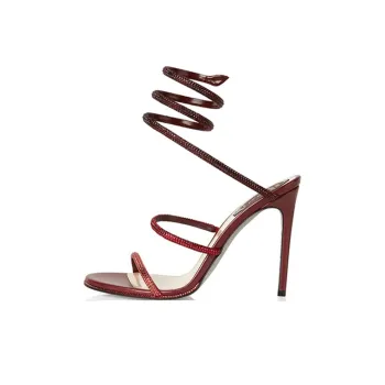 RENE CAOVILLA Cleo Slim Heel High Heels 10.5cm Women's Rhinestone