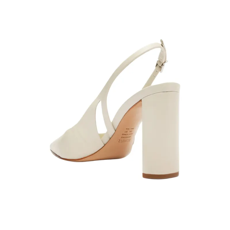 Schutz Blanche Chunky Heel High Heels 9cm Women's White-3