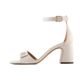 EMPORIO ARMANI 75mm Logo-plaque Leather Sandals