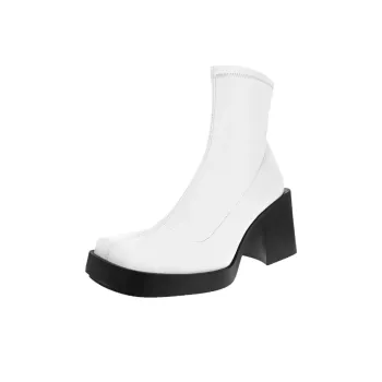 JUSTINE CLENQUET Lucy Ankle Boots 8cm Women's White