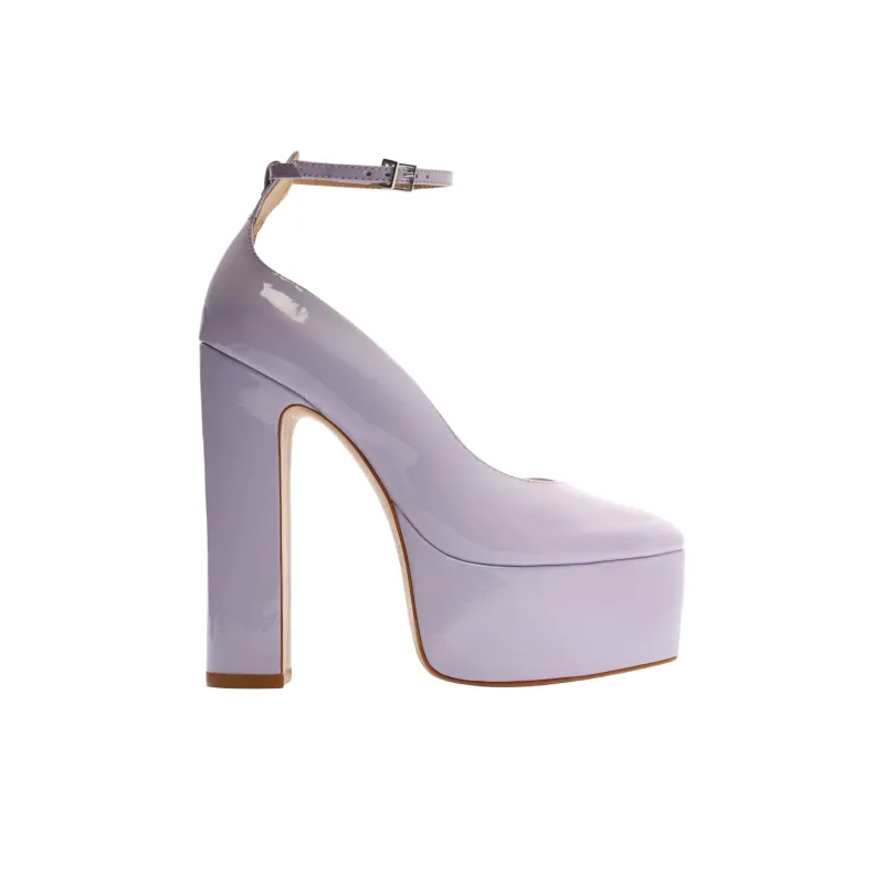 Schutz Renee Chunky Heel High Heels 14.2cm Women's Light Purple-1