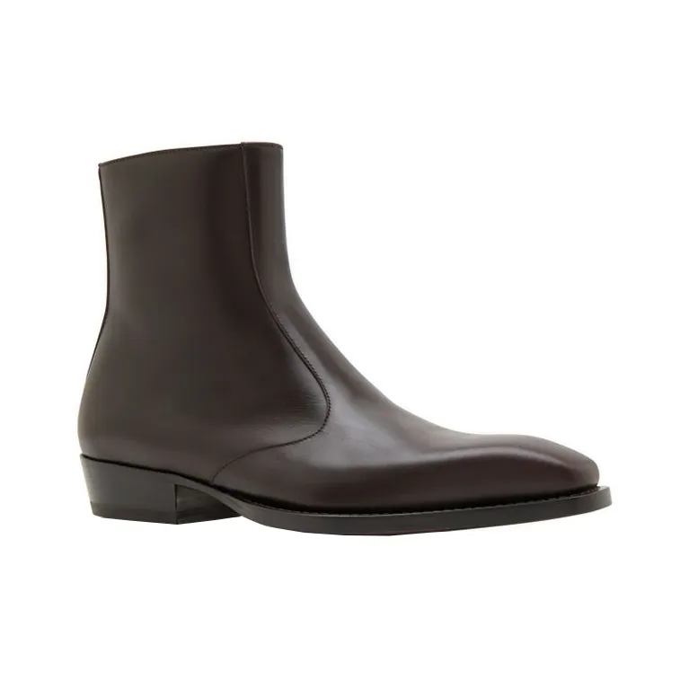 MANOLO BLAHNIK Sloane Ankle Boots 3cm Men's Brown-3