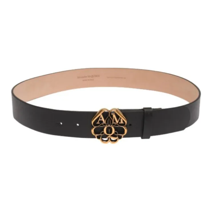 Alexander McQueen Cow Leather Belts Men's Width 4cm-1