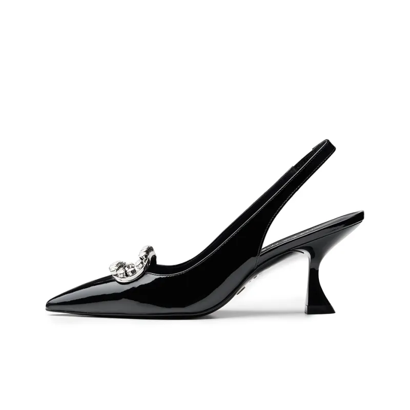 Stuart Weitzman/SW Blingring Xcurve 75 High Heels Women's Black-0