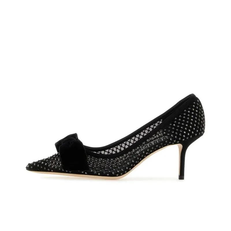 Jimmy Choo LOVE Slim Heel High Heels 6.5cm Women's Black-0