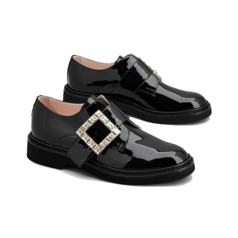 Roger Vivier Viv' Rangers Chunky Heel High Heels Women's Black-1
