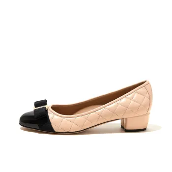 FERRAGAMO Vara Q 35 Quilted Leather Pumps