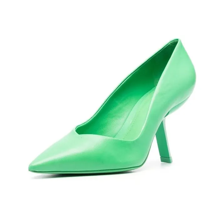 Schutz Slim Heel High Heels 9.3cm Women's Green-1