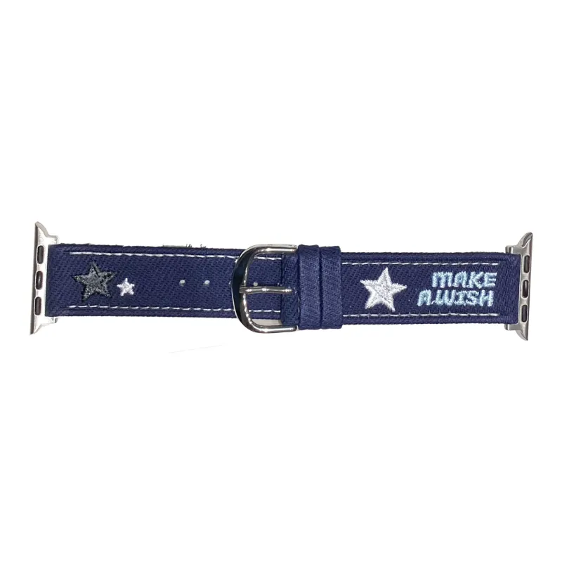 NCFCK Watch Band Apple Compatibility Denim Material-11