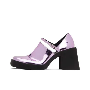 JUSTINE CLENQUET Kim Chunky Heel High Heels 8cm Women's Purple