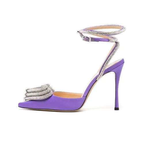MACH & MACH Triple Heart Slim Heel High Heels 10cm Women's Lavender Purple
