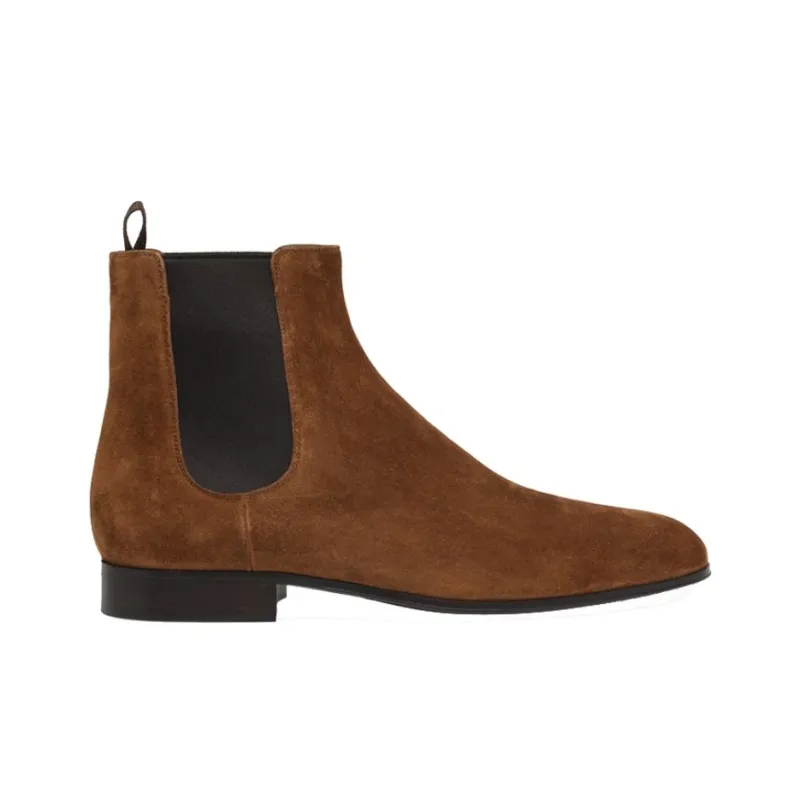 GIANVITO ROSSI Alain Ankle-Length Chelsea Boots Men's Umber-1
